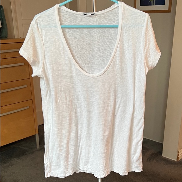 James Perse White Short Sleeve Tee Size 2 - Picture 1 of 7